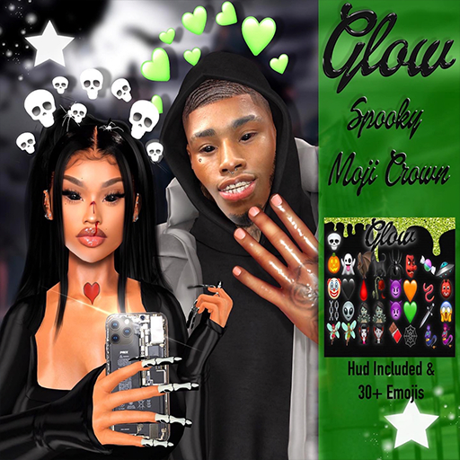 Second Life Marketplace Glow Spooky Emoji Crown